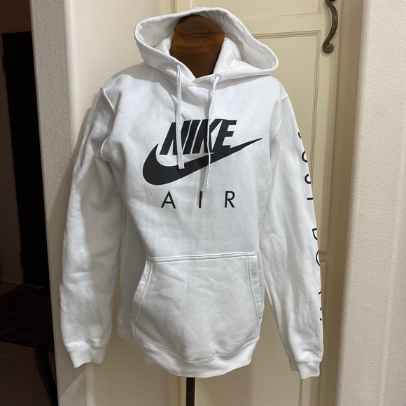Nike | Shirts | Mens Nike Jdi Fleece Hoodie In Whiteblack Size Medium |  Poshmark